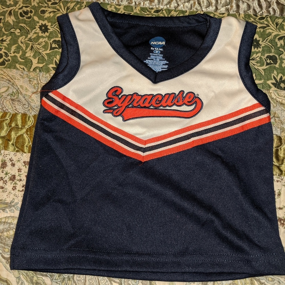 2T girls syracuse cheer top